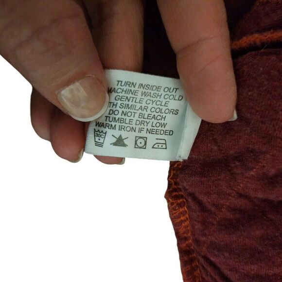 Orvis Quilted Pullover Sweatshirt 1/4 Button Mens Size XL Orange - Picture 7 of 8